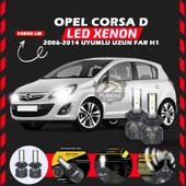 Opel Corsa D 2006-2014 Uzun Far Uyumlu Şimşek Etkili Led Xenon Premium Series H1 thumbnail 1