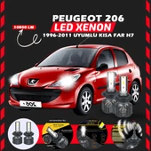 Peugeot 206 1996-2011 Kısa Far Uyumlu Şimşek Etkili Led Xenon Premium Series H7 thumbnail 1