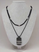 Night Serisi Erkek Doğal Taşlı Çelik Kolye (56024) - 2