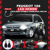 Peugeot 106 1993-2002 Uzun-Kısa Far Uyumlu Şimşek Etkili Led Xenon Light Series H4 thumbnail 1