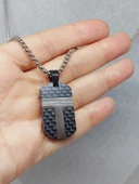 Night Serisi Erkek Doğal Taşlı Çelik Kolye (56026) thumbnail 3