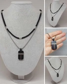 Night Serisi Erkek Doğal Taşlı Çelik Kolye (56026) thumbnail 1