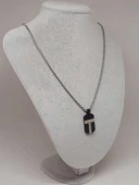 Siyah Desen Taş Detaylı Erkek Çelik Kolye (56026) thumbnail 5