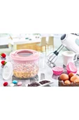 Yourhome 2500ml Pembe Kapaklı Mikser Kabı (Kaymaz Ayaklı) - 1