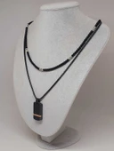 Night Serisi Erkek Doğal Taşlı Çelik Kolye (56028) thumbnail 5