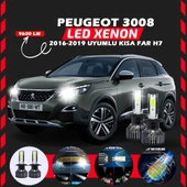 Peugeot 3008 2016-2019 Kısa Far Uyumlu Şimşek Etkili Led Xenon Pro Series H7 thumbnail 1