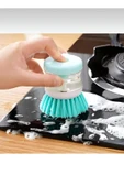 Online Kapında Bulaşık Yıkama Fırçası Sıvı Deterjan Hazneli Ocak Tencere Tava Mutfak Banyo Temizleme Fırçası 1 Adt - 3