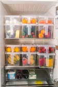 Online Kapında 6 Adet Tutma Kollu Kapaklı Çok Amaçlı Erzak Saklama Kabı Buzdolabı Düzenleyici Organizer 6x4lt - 1