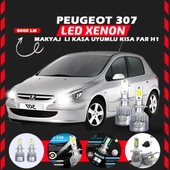 Peugeot 307 Makyajlı Kasa Kısa Far Uyumlu Şimşek Etkili Led Xenon Performance Series H1 - 1