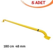 Araç Stoperi İmalatı Otopark Stoperi Park Stoperi Lastik Sonlandırma 180 cm Ø48mm 2mm Kırmızı (5 ADET) - 1