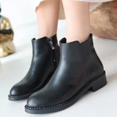 Moed Siyah Cilt Topuklu Bot thumbnail 4