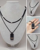 Night Serisi Erkek Doğal Taşlı Çelik Kolye (56028) thumbnail 1