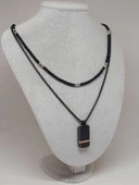 Night Serisi Erkek Doğal Taşlı Çelik Kolye (56028) thumbnail 4