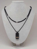 Night Serisi Erkek Doğal Taşlı Çelik Kolye (56028) thumbnail 2