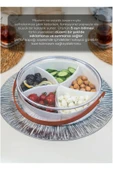 CMshop Kapaklı Kulplu 5 Bölmeli Vakumlu Kahvaltılık/Çerezlik - 2