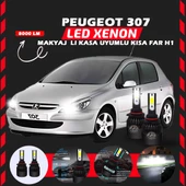 Peugeot 307 Makyajlı Kasa Kısa Far Uyumlu Şimşek Etkili Led Xenon Light Series H1 thumbnail 1