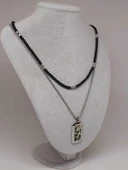 Night Serisi Erkek Doğal Taşlı Çelik Kolye (56030) - 4