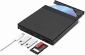 Monozone Harici DVD-RW USB 3.0 +SD TF Kart Okuyucu +3.0 USB Hub Taşınabilir Cd Dvd Yazıcı - 1