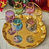 Lav Lal Renkli Bardak Kadeh Takımı 6'lı - 8