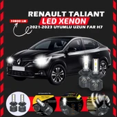 Renault Taliant 2021-2023 Uzun Far Uyumlu Şimşek Etkili Led Xenon Premium Series H7 thumbnail 1