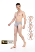Erkek Süprem Gri Melanj Slip 3'lü Ekonomik Paket 741 - 1