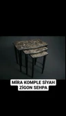 MOLENİ MİRA SİYAH  ZİGON SEHPA - 1