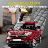 Fiat Doblo Antrasit Renk Tay Tüyü Cepli & Terletmez Sırtlı Oto Koltuk Minder Seti - Koltuk Koruma Kılıfı (ÖN & ARKA TAM SET) thumbnail 1