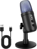 Monozone Oyuncu Yayıncı Mikrofonu RGB Profosyonel Youtuber Tiktok Twitch Canlı Yayın Podcast Discord - 2