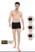 Erkek Elastanlı Siyah Boxer 810 3'lü Ekonomik Paket - 1