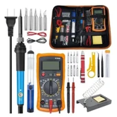 Monozone Yüksek Kalite Digital Lcd 60w Ayarlanabilir Elektrikli Havya Kiti Full Set Lehim Seti Lehim Makinesi Rezistörlü Kalem - 1