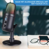 Monozone Oyuncu Yayıncı Mikrofonu RGB Profosyonel Youtuber Tiktok Twitch Canlı Yayın Podcast Discord - 8