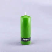 Baton Mum Yeşil Silindir Dekoratif Mumu Kandil Hediyelik Fitilli Mumlar Şamdan Kokusuz 6 x 17 cm - 7