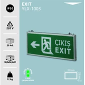 Noas Acil Çıkış 3W Sağ - Sol Çift Yönlü Acil Çıkış Armatürleri Yönlendirme Levhası - 1