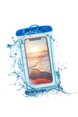 MF Product Jettpower 0244 Su Geçirmez Telefon Kılıfı Mavi - 1