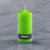 Baton Mum Yeşil Silindir Dekoratif Mumu Kandil Hediyelik Fitilli Mumlar Şamdan Kokusuz 6 x 13 cm - 7