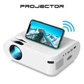 Monozone P62 Akıllı Full HD Ev Ofis Kamp Açık Hava Sineması Mini Taşınabilir Video Projektör Çok Fonksiyonlu Kablosuz Wifi & Ios & Android Cep Tel Yansıtma Projeksiyon Cihazı - 5
