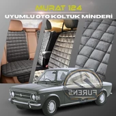 Murat 124 Antrasit Renk Tay Tüyü Cepli & Terletmez Sırtlı Oto Koltuk Minder Seti - Koltuk Koruma Kılıfı (ÖN & ARKA TAM SET) - 1