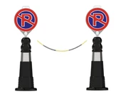 Park Yapılmaz Trafik Seti (2 Adet Altıgen Delinatör + 2 Adet Levha +3 Metre 8mm Plastik Zincir) thumbnail 1