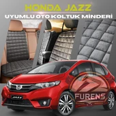 Honda Jazz Antrasit Renk Tay Tüyü Cepli & Terletmez Sırtlı Oto Koltuk Minder Seti - Koltuk Koruma Kılıfı (ÖN & ARKA TAM SET) - 1