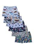 bonbonetti chocolate baby&kids Tutku 6lı Erkek Çocuk Renkli Desenli Boxer Külot Çocuk Baksır - 2