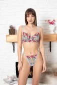 CozyChic Arona Lingerie Çiçekli Dantel İç Çamaşır Takımı - 2