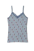 Feta Sur Dantel Ince Askılı Atlet Şort Kadın Pijama Takım - 2