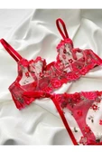 CozyChic Arona Lingerie Çiçekli Dantel İç Çamaşır Takımı - 3