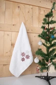 Pamuklu İkili 50x90 cm Desenli Nakışlı El & Yüz Havlu Seti Baveno - 5