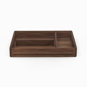 Woodsaka 3line Sade Organizer ve Aksesuar Kutusu - Ceviz - 2