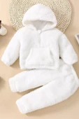 İpek Atlas Unisex Peluş Kapüşonlu Weolsuft Ikili Takım - 1