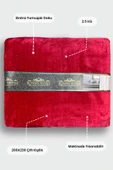 Warm Embrase Kırmızı Çift Kişilik Peluş Battaniye - 5