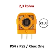100 Adet 2.3k PS4 PS5 Xbox One Analog Mikro Direnç Potans Turuncu thumbnail 1