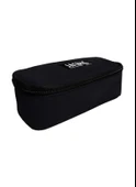 Oval Pencil Case-Oval Tip Geniş Iç Hacimli Siyah Kalem Kutusu Kalemlik - 4