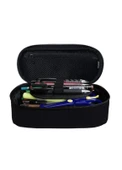 Oval Pencil Case-Oval Tip Geniş Iç Hacimli Siyah Kalem Kutusu Kalemlik - 3